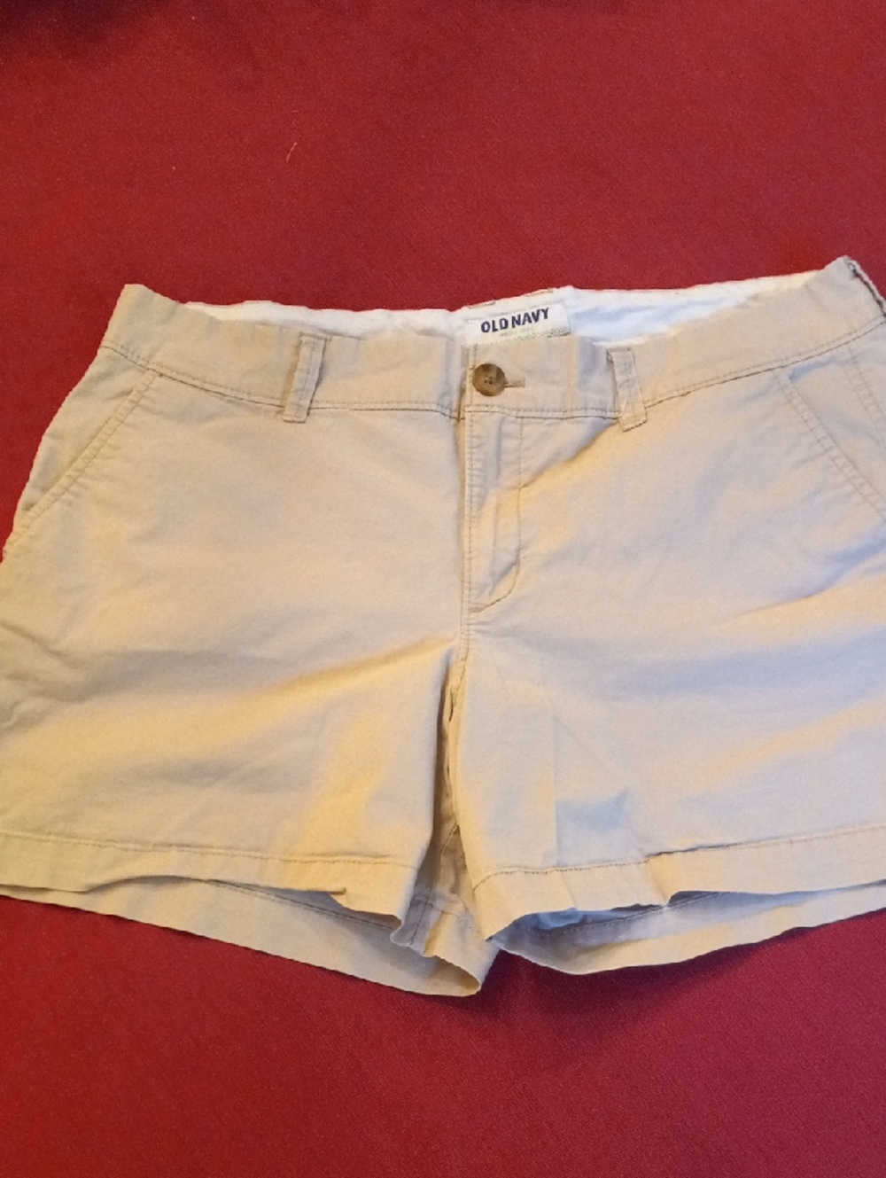 Old Navy Beige/Tan Women's Casual Cotton Shorts